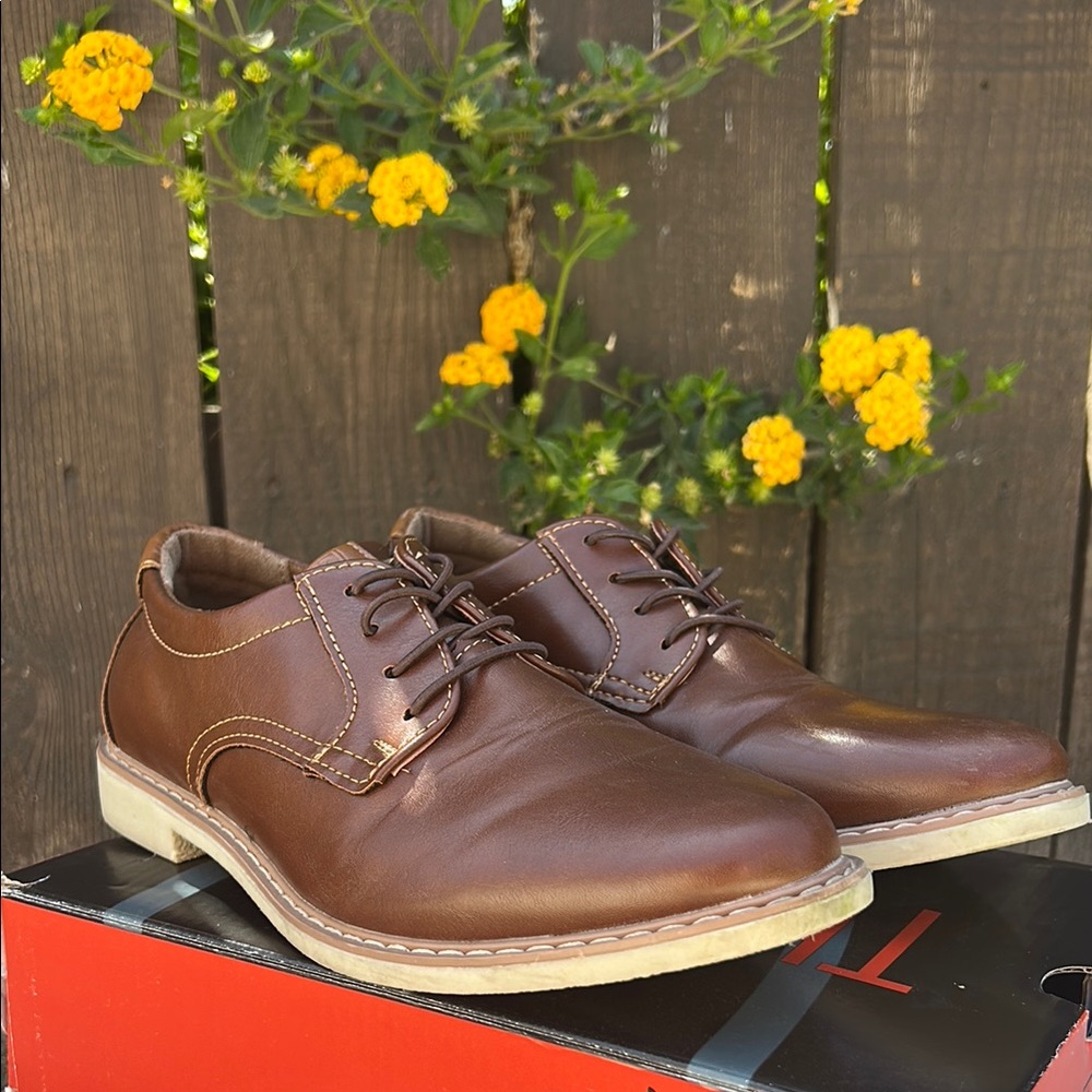 Brown Leather Kid’s Dress Shoes